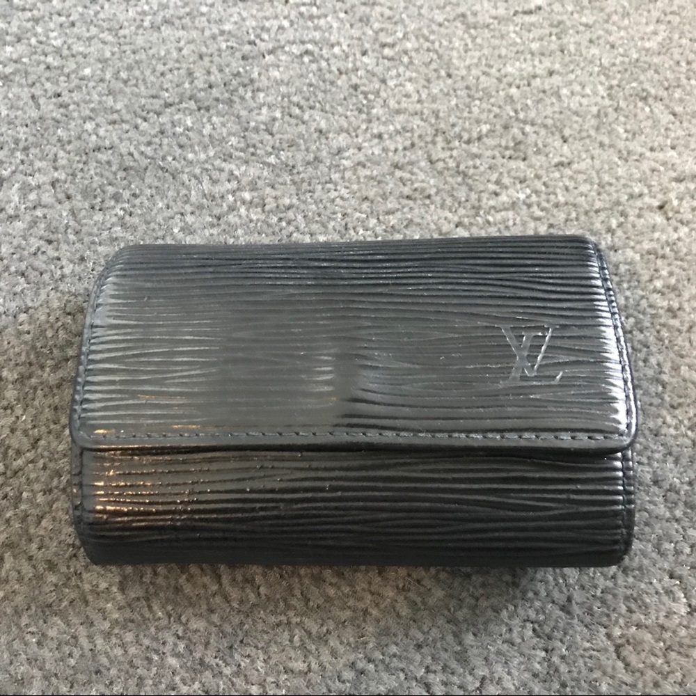 Louis Vuitton Black Epi Leather 6 Key Holder